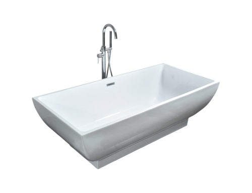 High Quality Cheap Fiberglass Bathroom Modern Square Free Standing Acrylic Bathtub